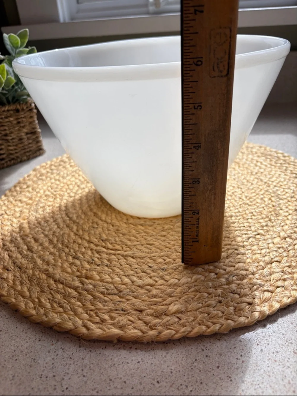 Vintage Fire King Milk Glass Oven Ware Splash Proof Mixing Bowl - 9.5 x 6